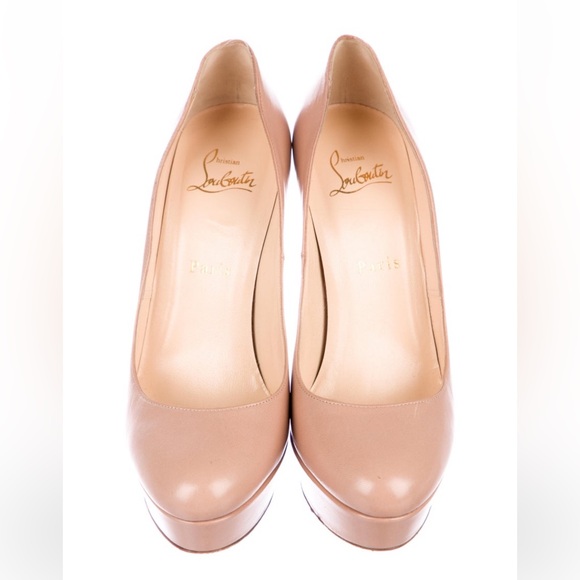 CHRISTIAN LOUBOUTIN NUDE BIANCA 140 PUMPS - Picture 3 of 7